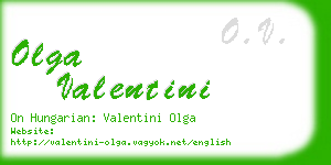 olga valentini business card